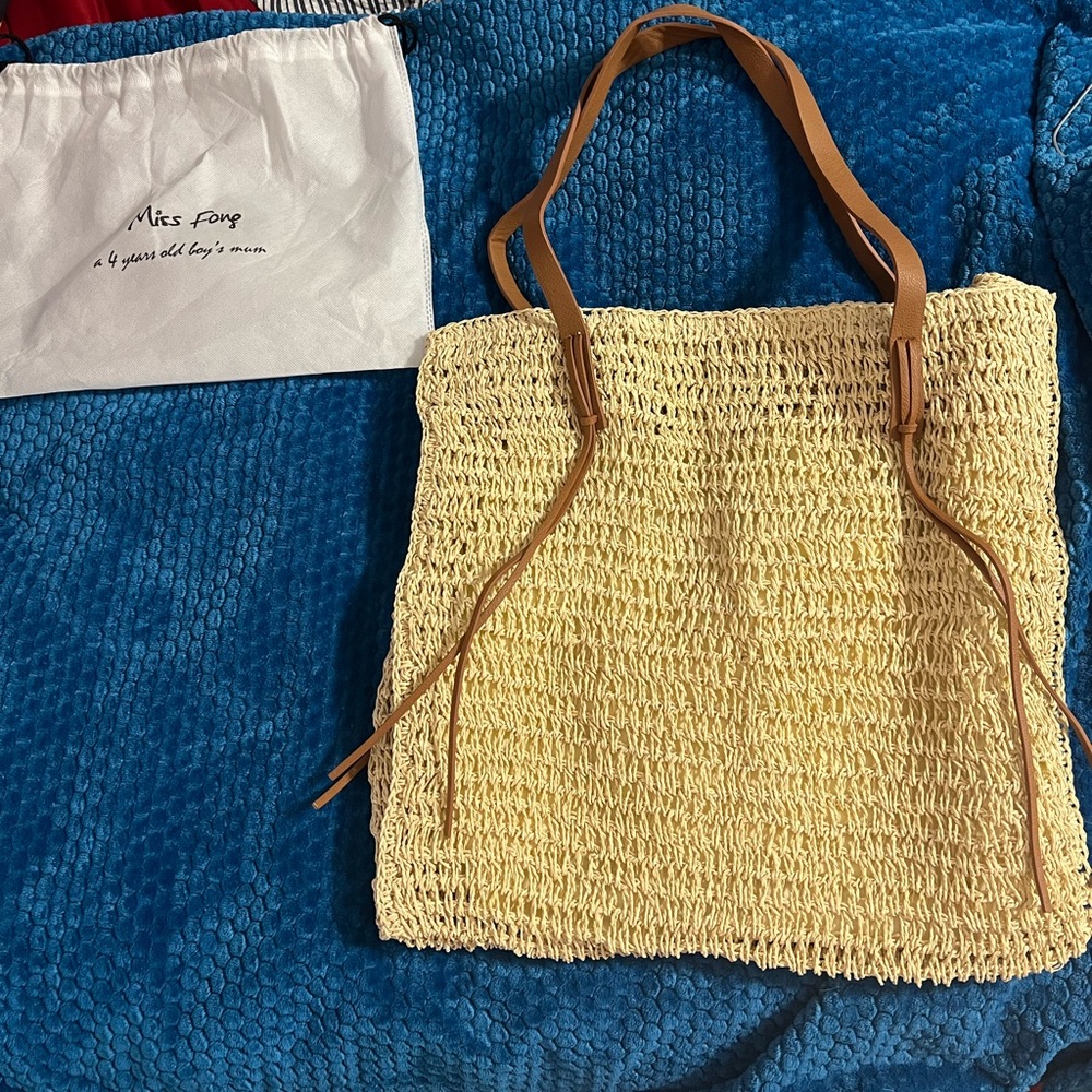 Miss Fong Straw Beach Tote